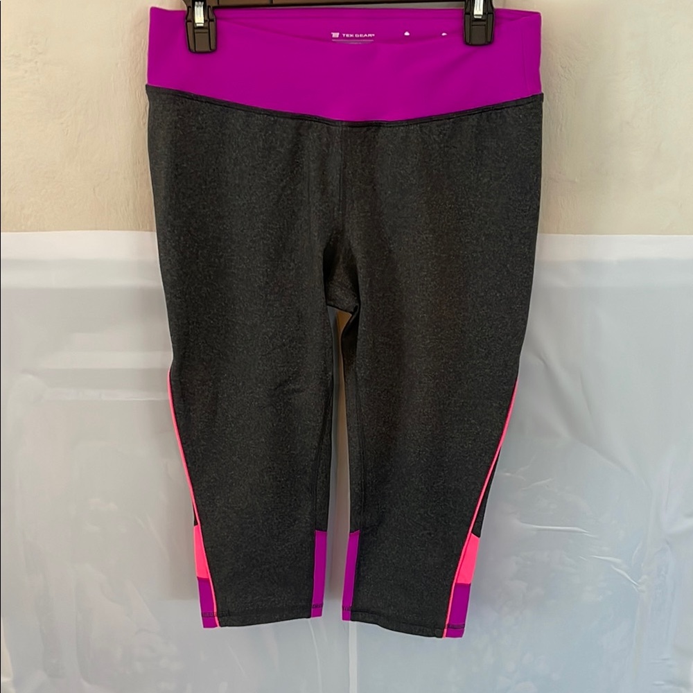 Tek Gear Gray and Pink Athletic Shorts